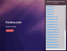 Tablet Screenshot of fortera.com